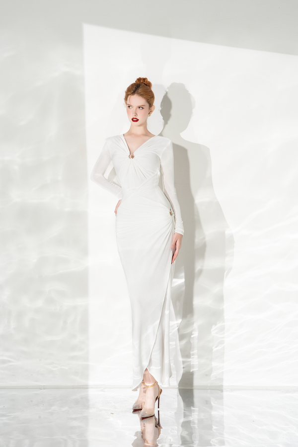 GLORY V-neck Tight Dress