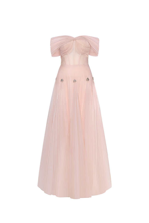 IRISÉA Off Shoulder Sheer Dress