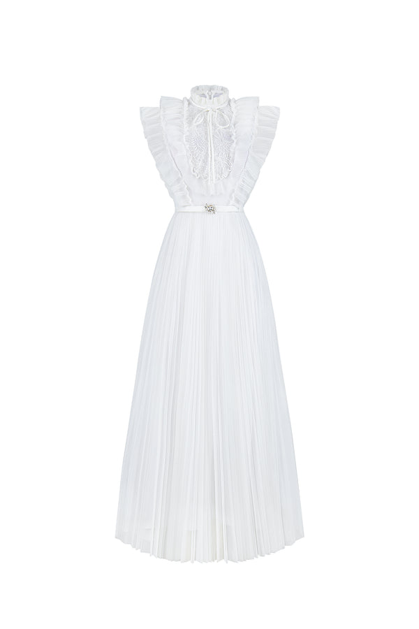 ELOWEN Sheer Midi Dress
