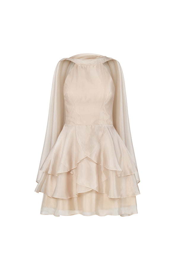 MAGNOLIA Mini Dress With Cape