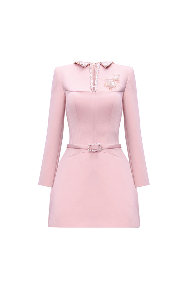 VÉRINE Long-Sleeve Mini Dress