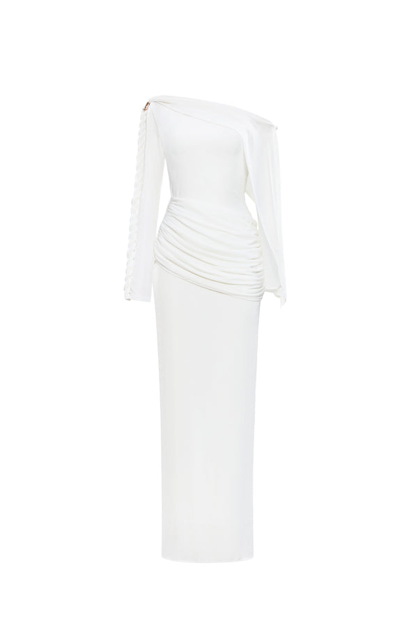 ELORESS Draped One-shoulder Maxi Dress