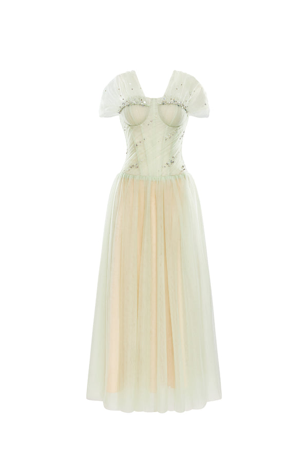 MIRELLE Off-shoulder Maxi Dress
