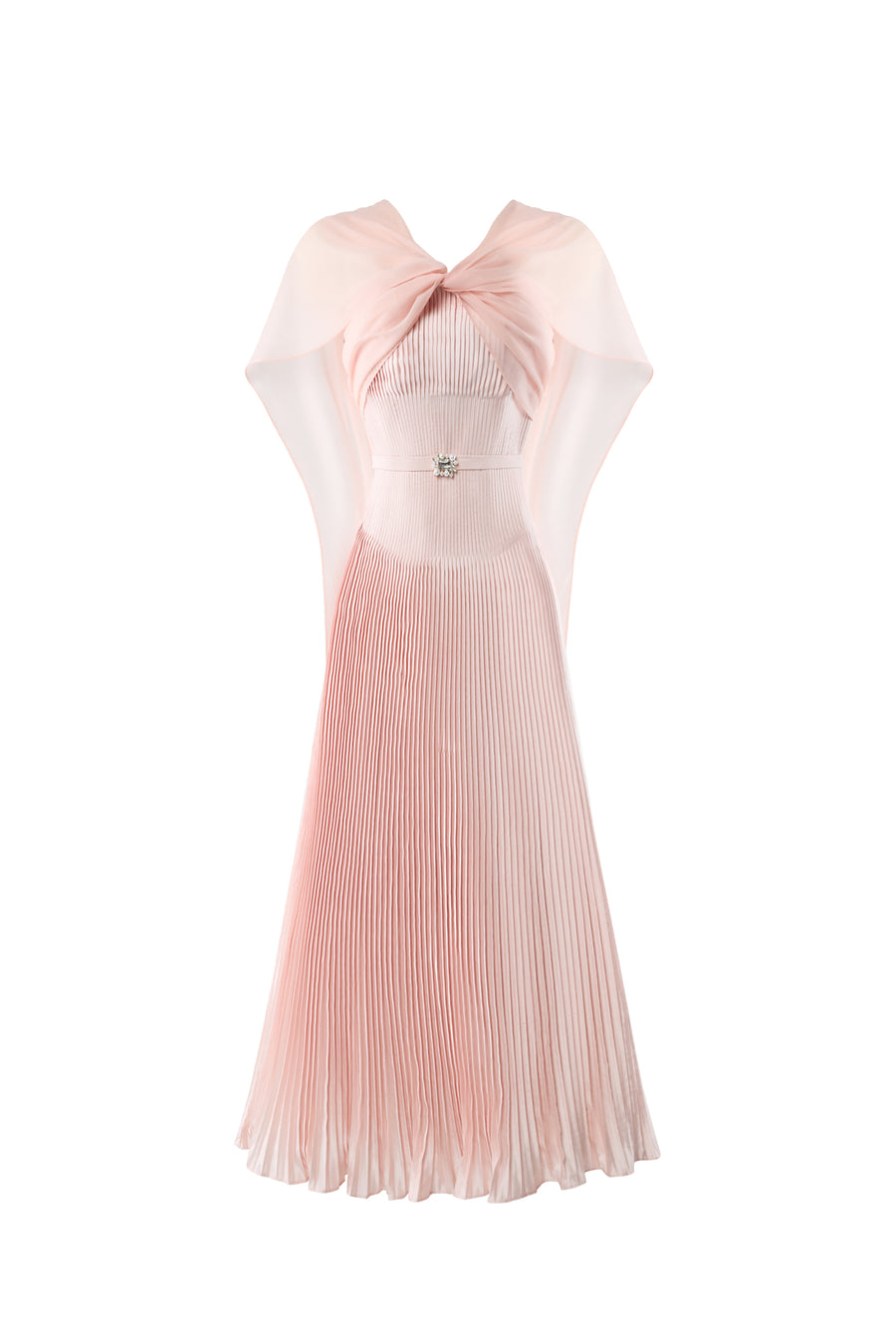 ROSALINE Midi Dress with Cape