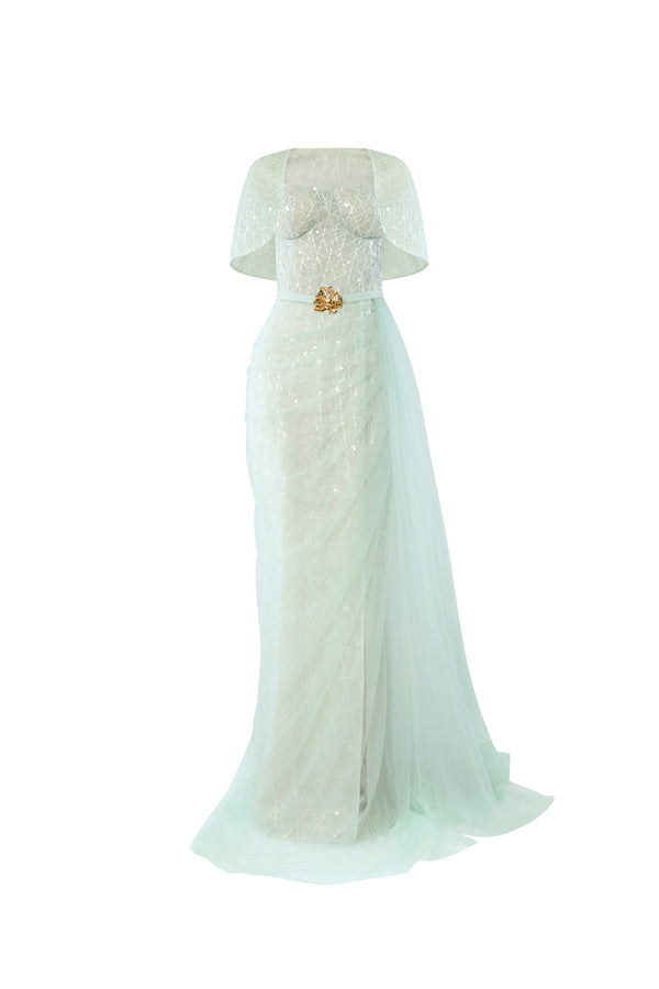LYRIXA Asymmetric Maxi Dress