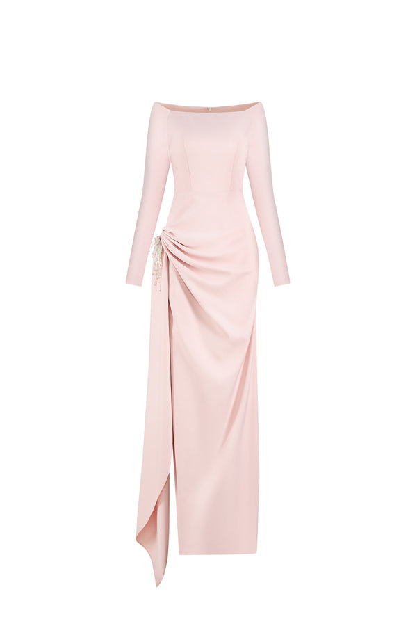 ROUGE Off Shoulder Maxi Dress
