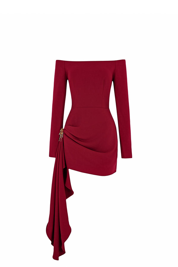 ROUGE Off Shoulder Mini Dress