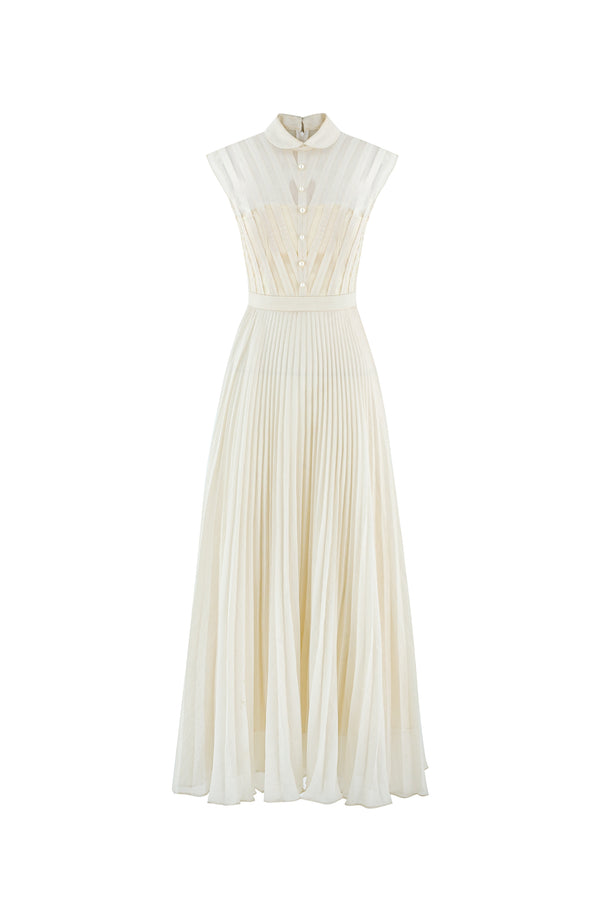BEATRICE Pleated Ankle Length Dress