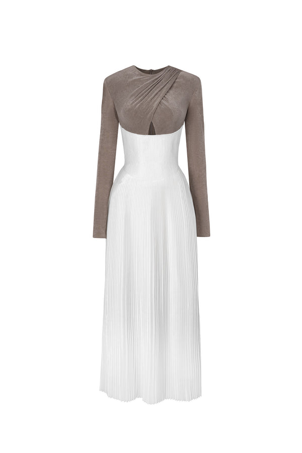 POISE Long Sleeve Ankle Length Dress
